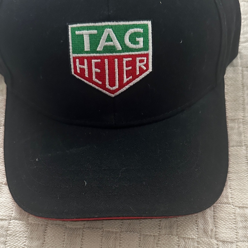 TAG Heuer Black Cap with Green and Red Logo - Picture 5 of 5